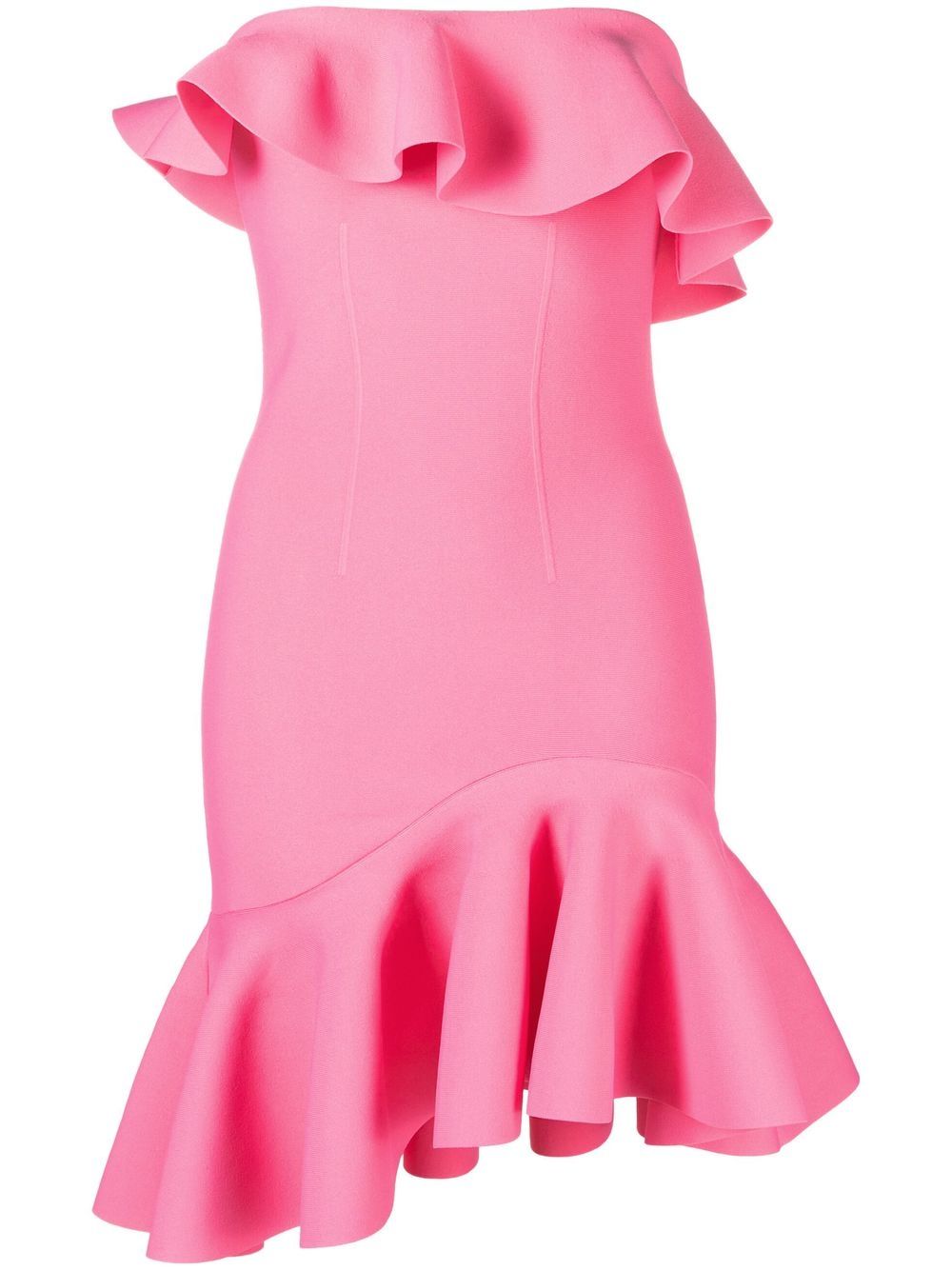 Alexander McQueen strapless ruffled minidress - Pink von Alexander McQueen