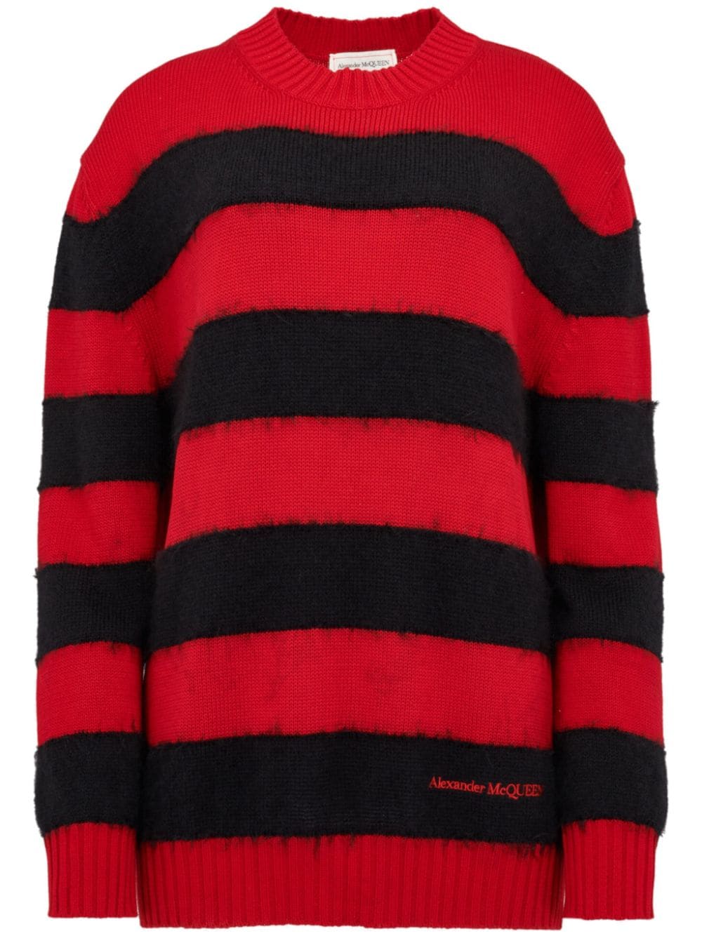 Alexander McQueen striped cotton jumper - Red von Alexander McQueen