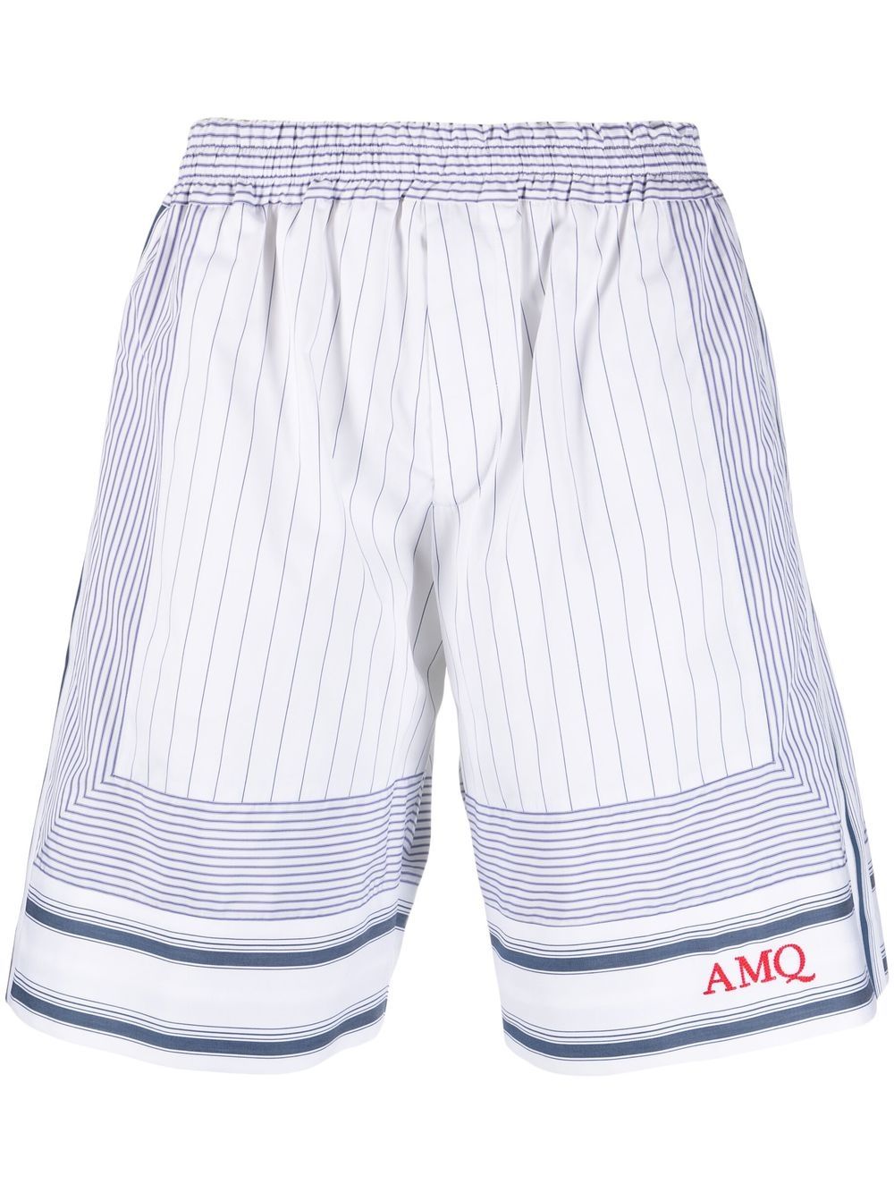 Alexander McQueen striped Bermuda shorts - White von Alexander McQueen