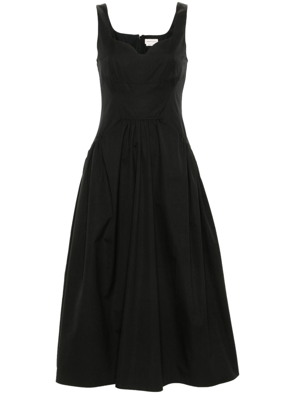 Alexander McQueen sweetheart-neck midi dress - Black von Alexander McQueen