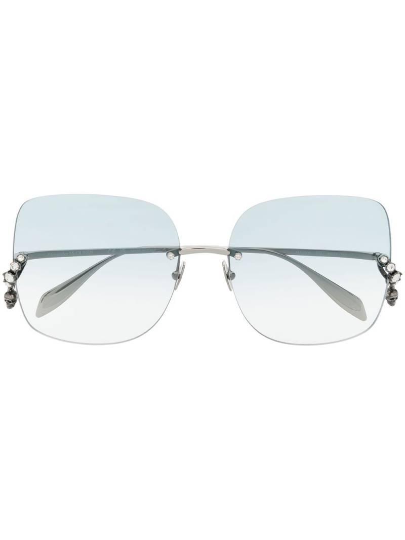 Alexander McQueen tinted frameless sunglasses - Silver von Alexander McQueen