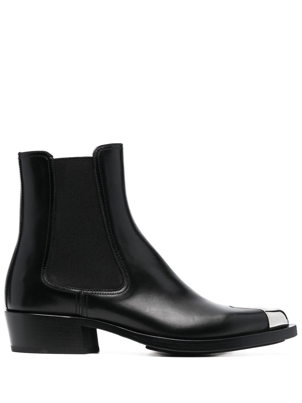 Alexander McQueen toe-cap 35mm leather boots - Black von Alexander McQueen