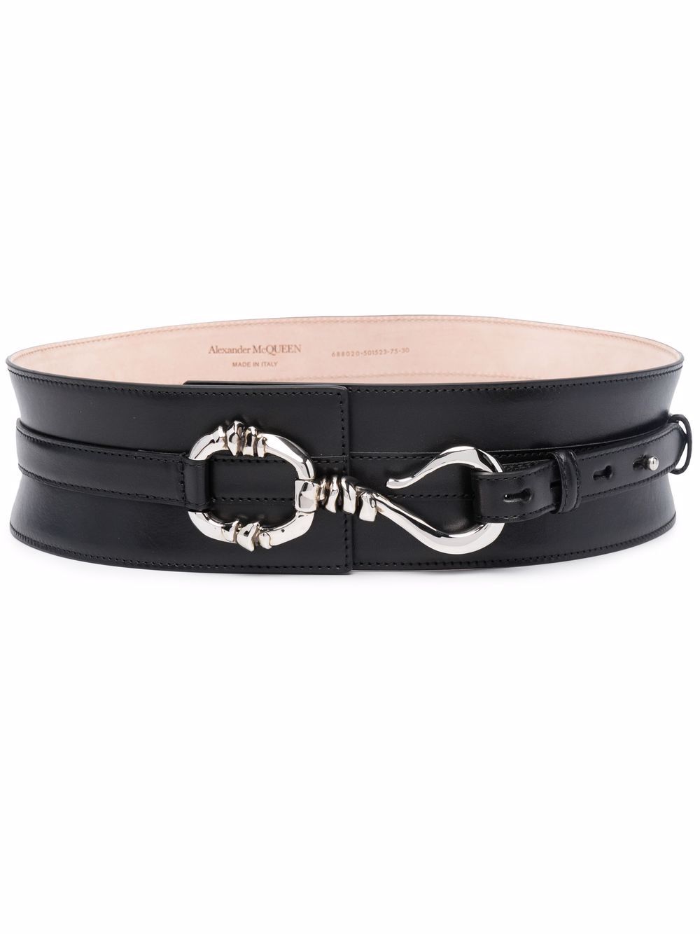 Alexander McQueen wide leather belt - Black von Alexander McQueen