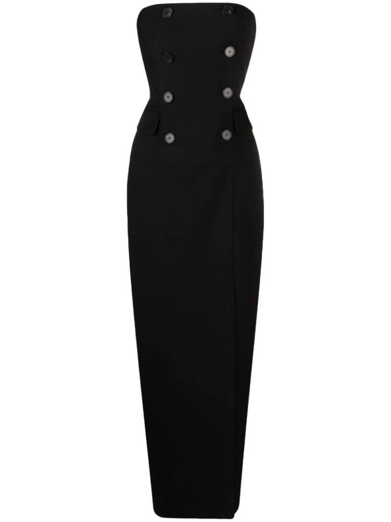 Alexander McQueen wool maxi dress - Black von Alexander McQueen