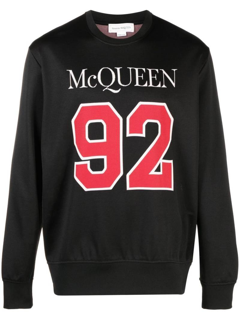 Alexander McQueen woven logo-detail sweatshirt - Black von Alexander McQueen