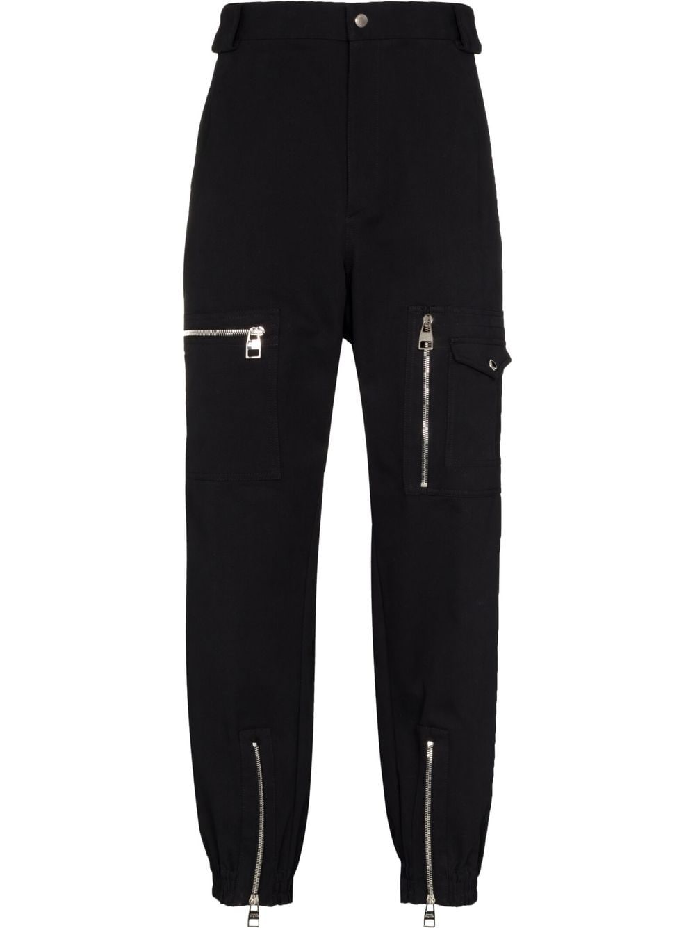 Alexander McQueen zip-detailing tapered trousers - Black von Alexander McQueen