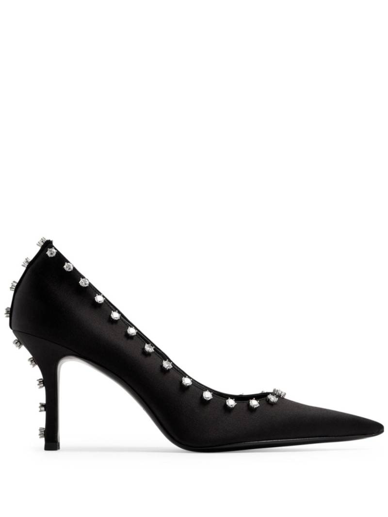 Alexander Wang 85mm crystal-embellished satin pumps - Black von Alexander Wang