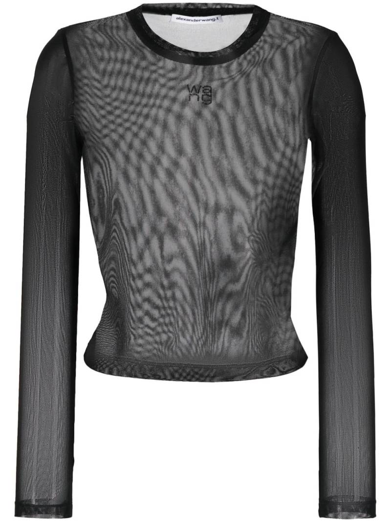 Alexander Wang semi-sheer mesh top - Black von Alexander Wang