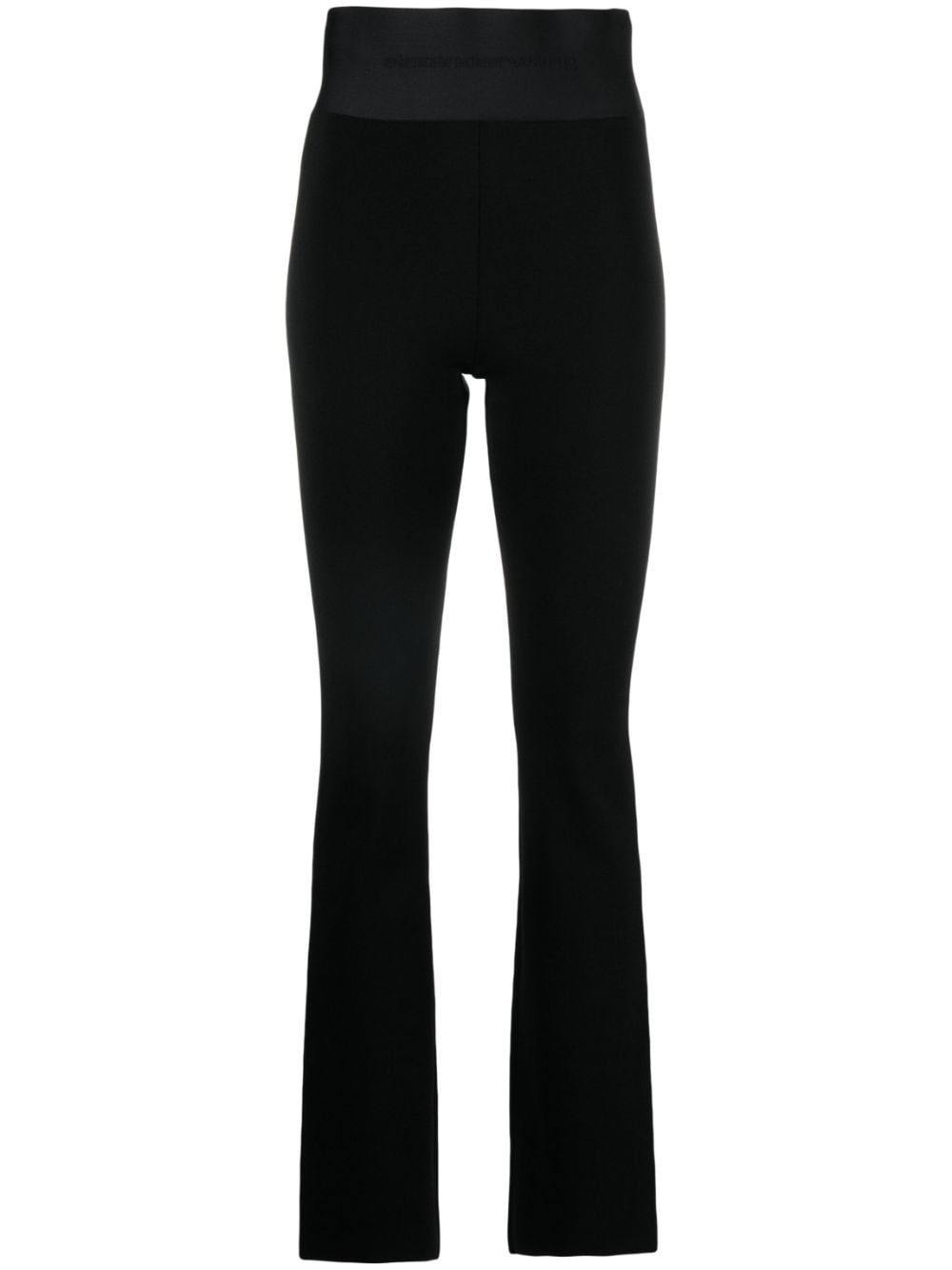 Alexander Wang logo-waistband bootcut trousers - Black von Alexander Wang