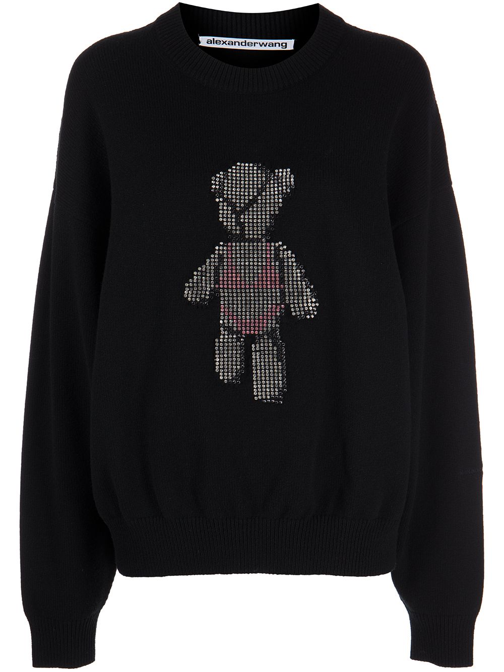 Alexander Wang Beiress crystal-embellished wool jumper - Black von Alexander Wang