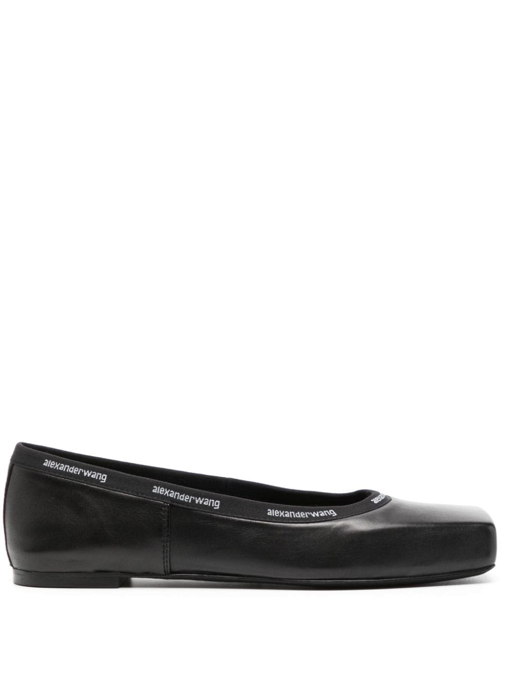 Alexander Wang Billie leather ballerina shoes - Black von Alexander Wang