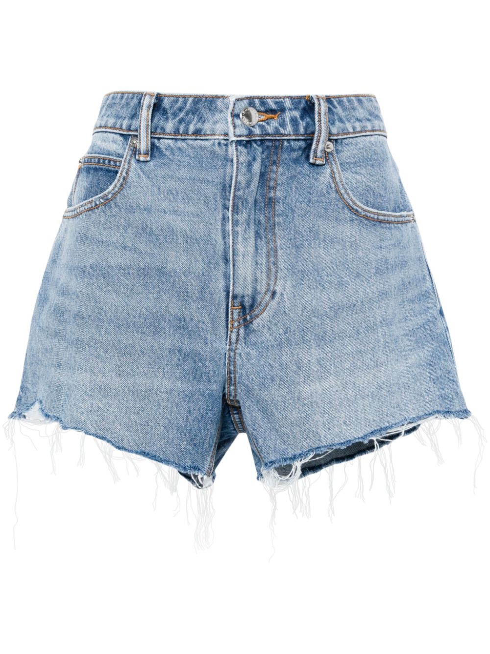 Alexander Wang Bite logo-embosed denim shorts - Blue von Alexander Wang