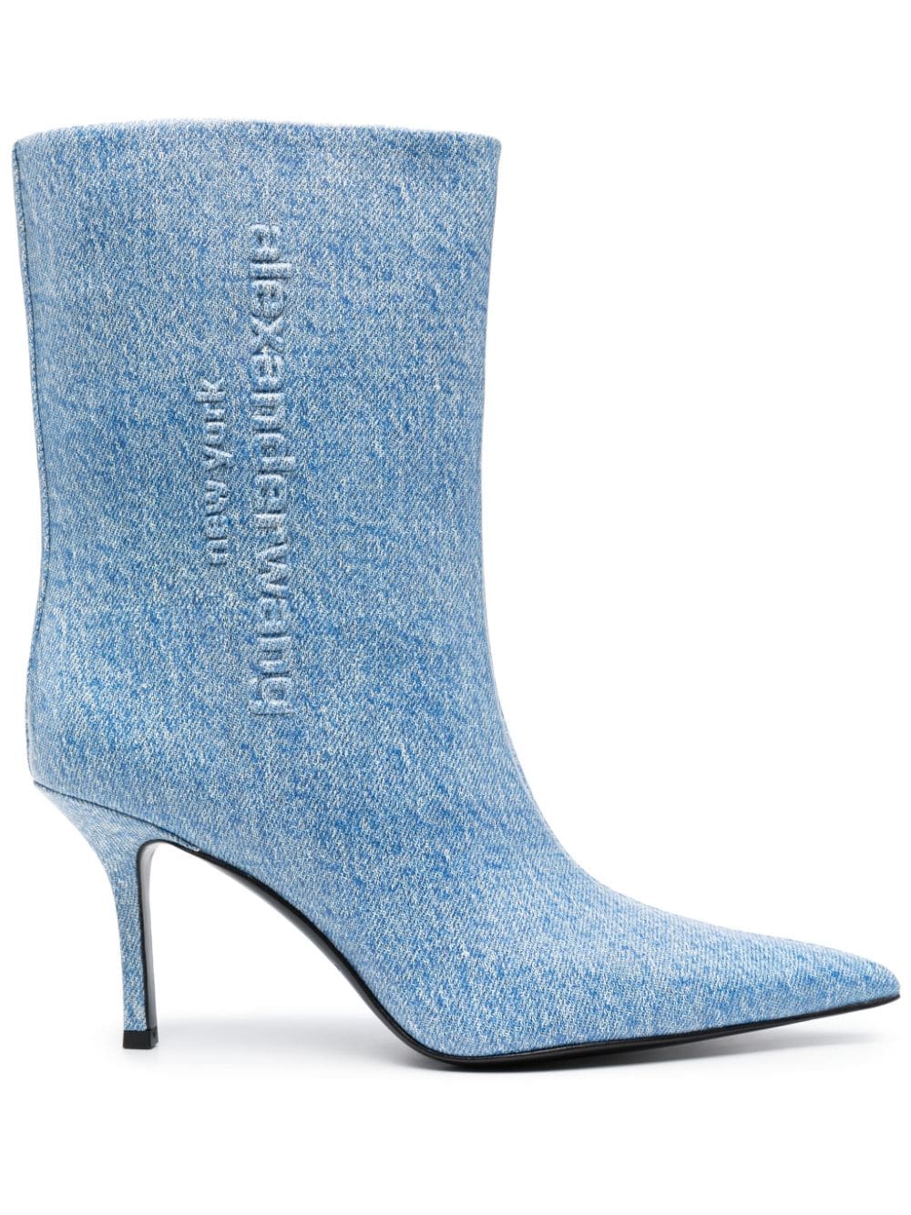 Alexander Wang Delphine 90mm denim boots - Blue von Alexander Wang