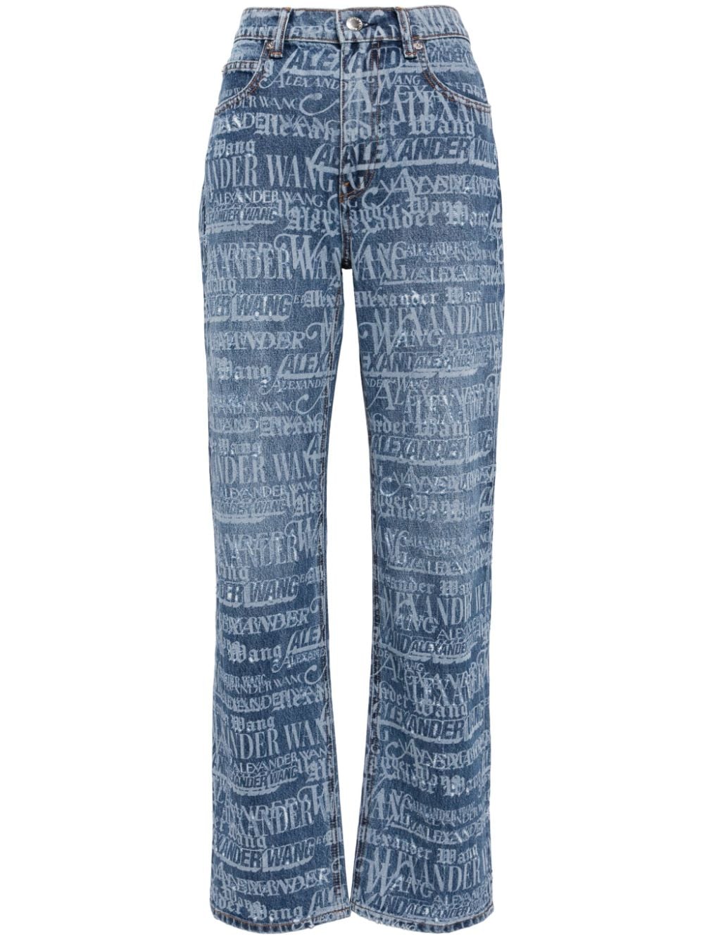 Alexander Wang EZ logo-print jeans - Blue von Alexander Wang