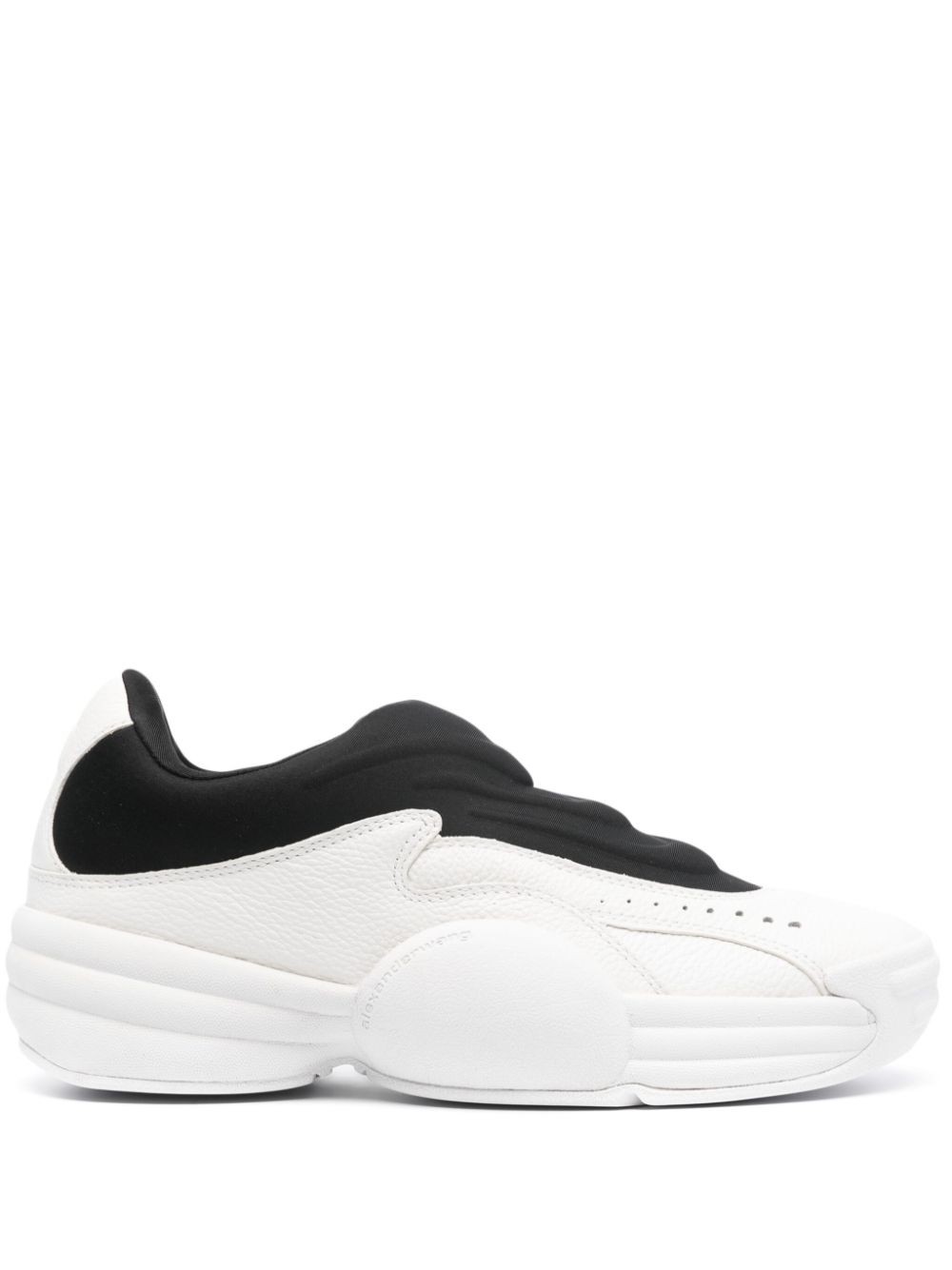 Alexander Wang Hoop pebble-texture leather sneakers - Black von Alexander Wang