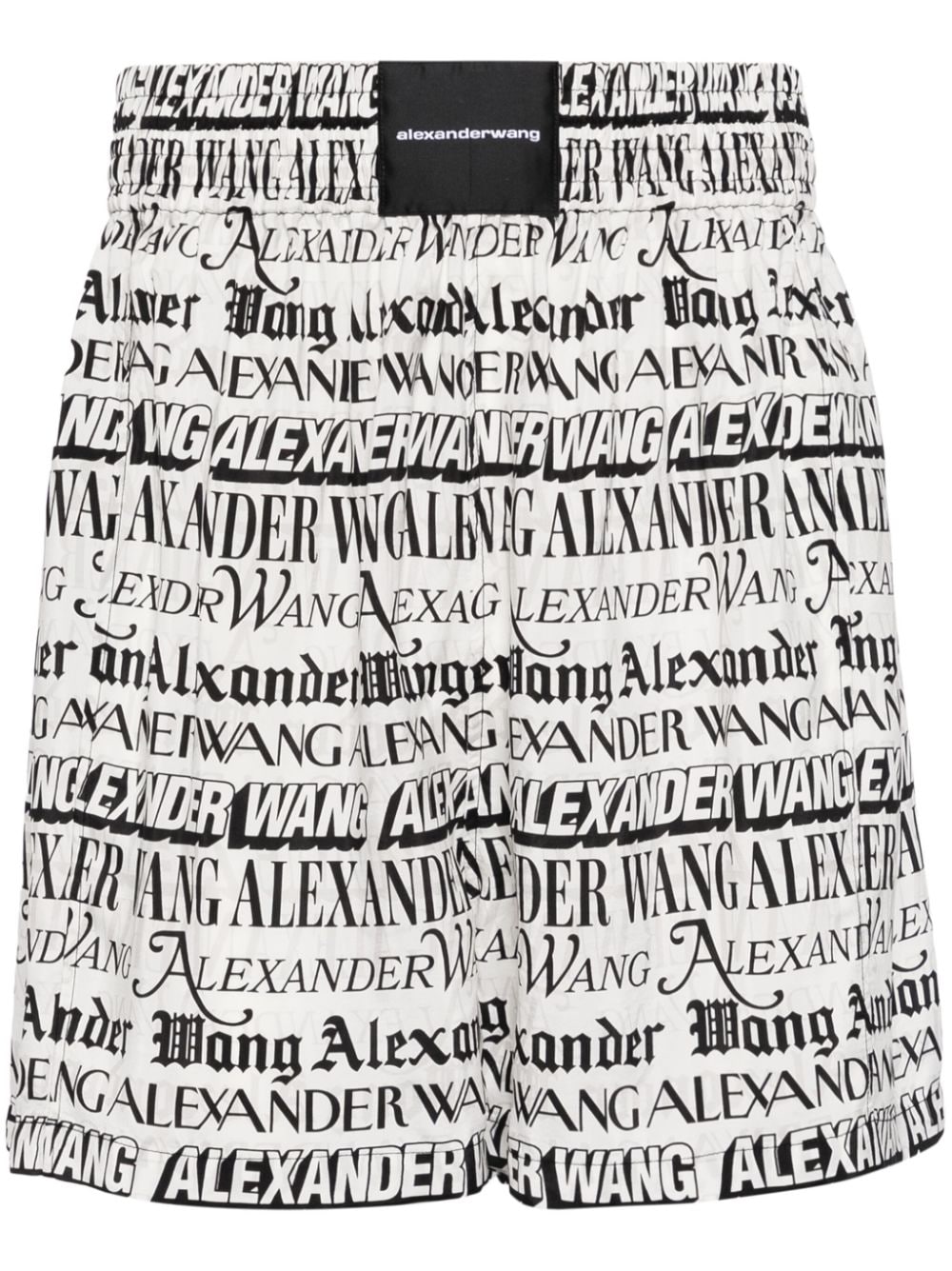 Alexander Wang Newspaper-print boxer shorts - White von Alexander Wang