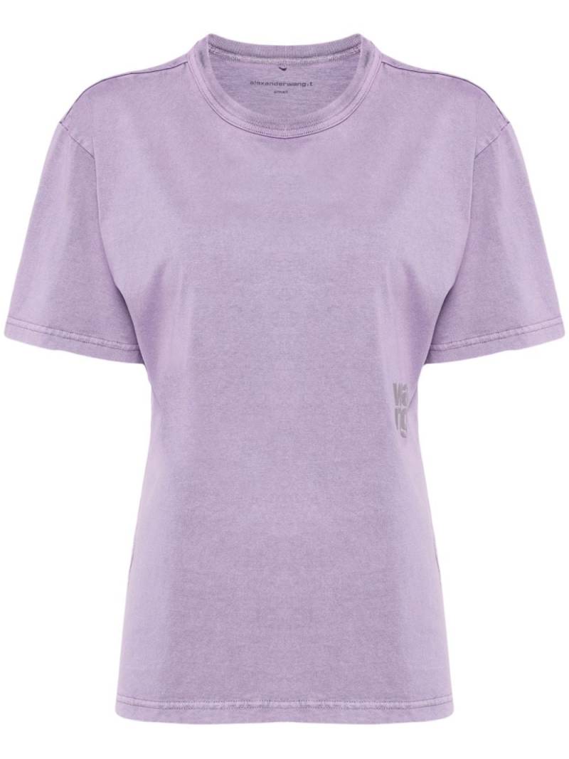 Alexander Wang Puff Logo boxy-fit cotton T-shirt - Purple von Alexander Wang