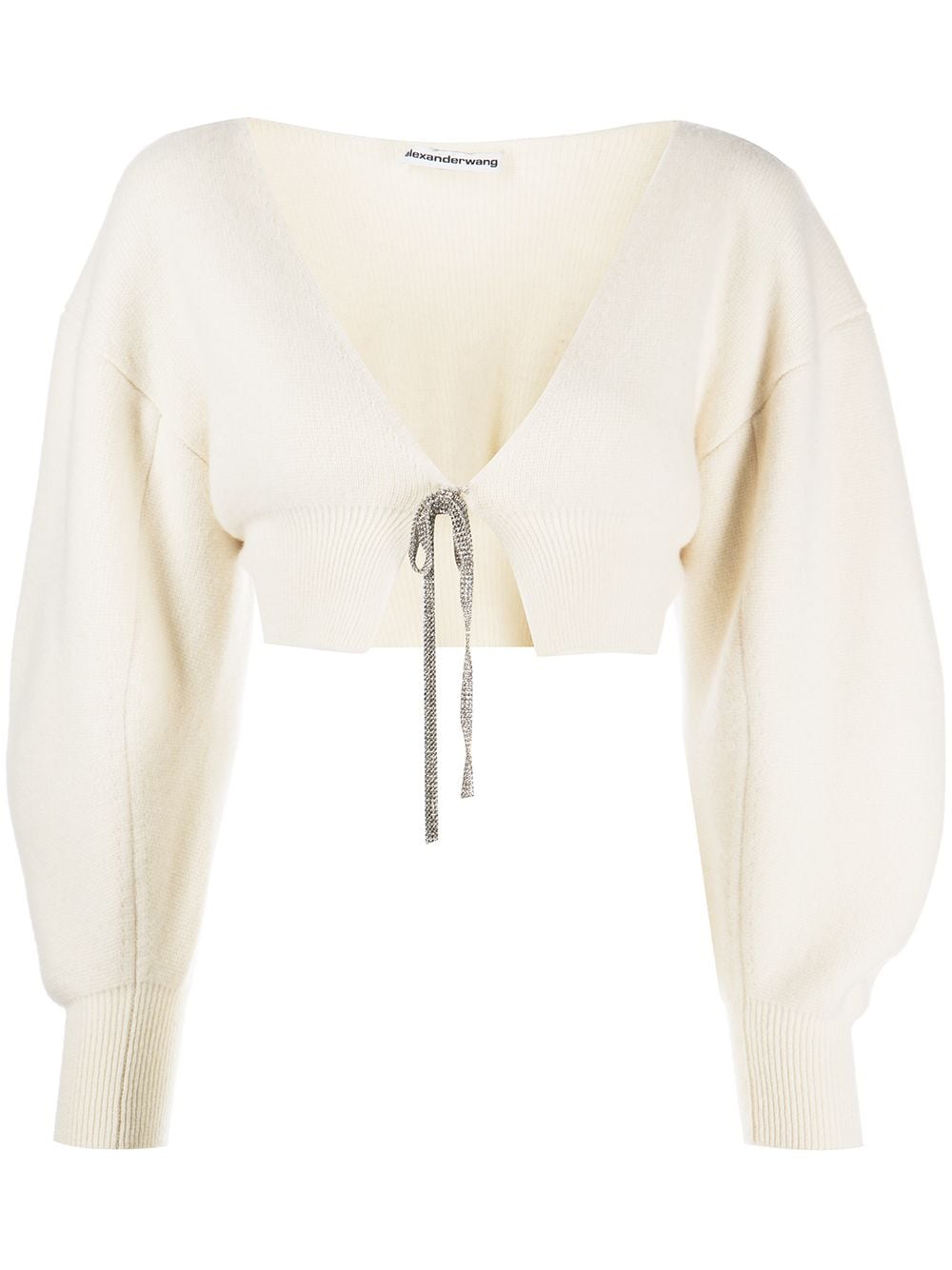 Alexander Wang V-neck cropped cardigan - Neutrals von Alexander Wang