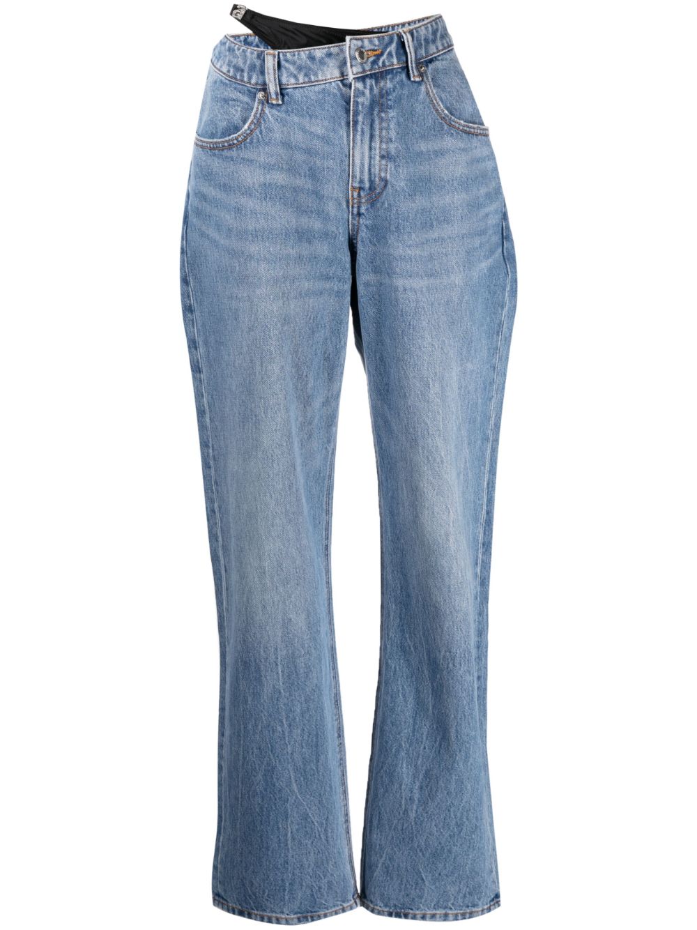 Alexander Wang bikini-layered straight jeans - Blue von Alexander Wang