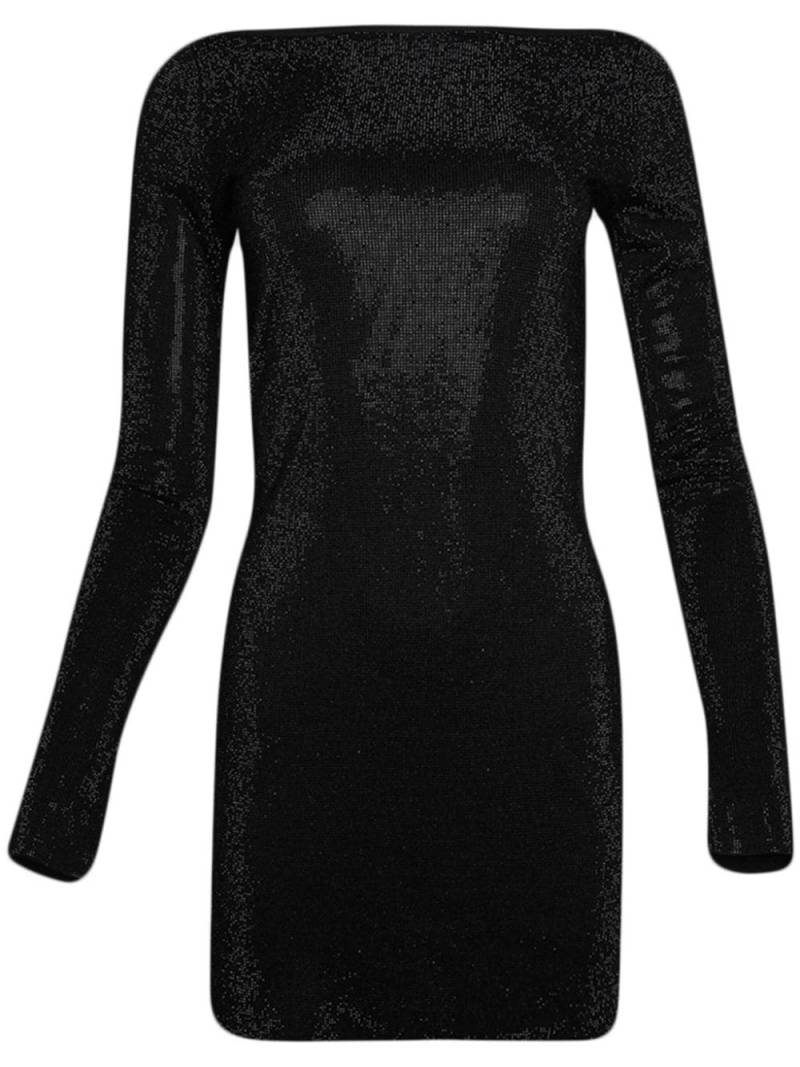 Alexander Wang boat-neck beaded minidress - Black von Alexander Wang