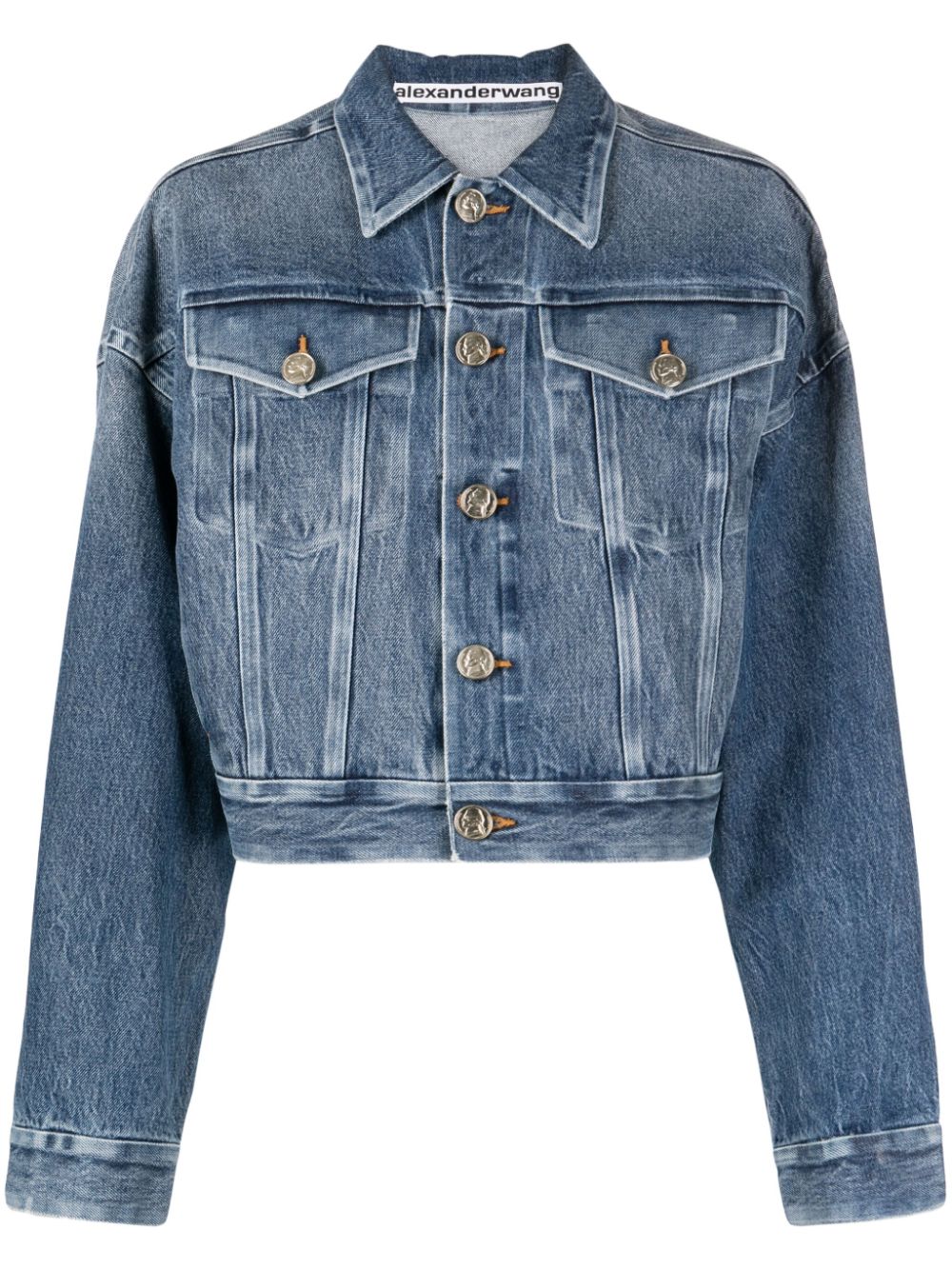 Alexander Wang bonded-seam denim trucker jacket - Blue von Alexander Wang