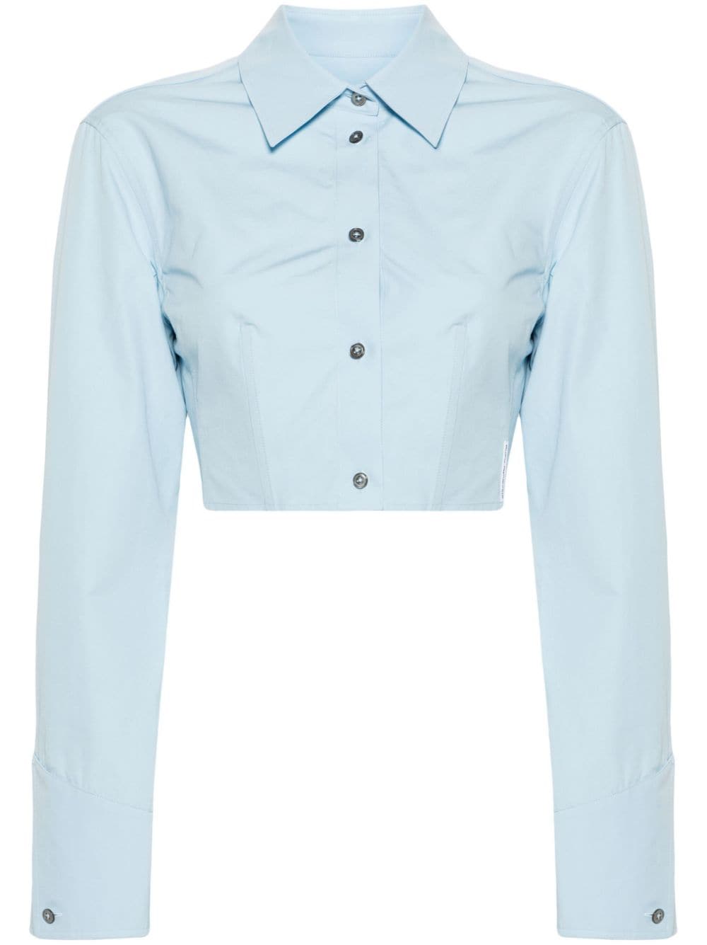 Alexander Wang boned-waist cotton shirt - Blue von Alexander Wang