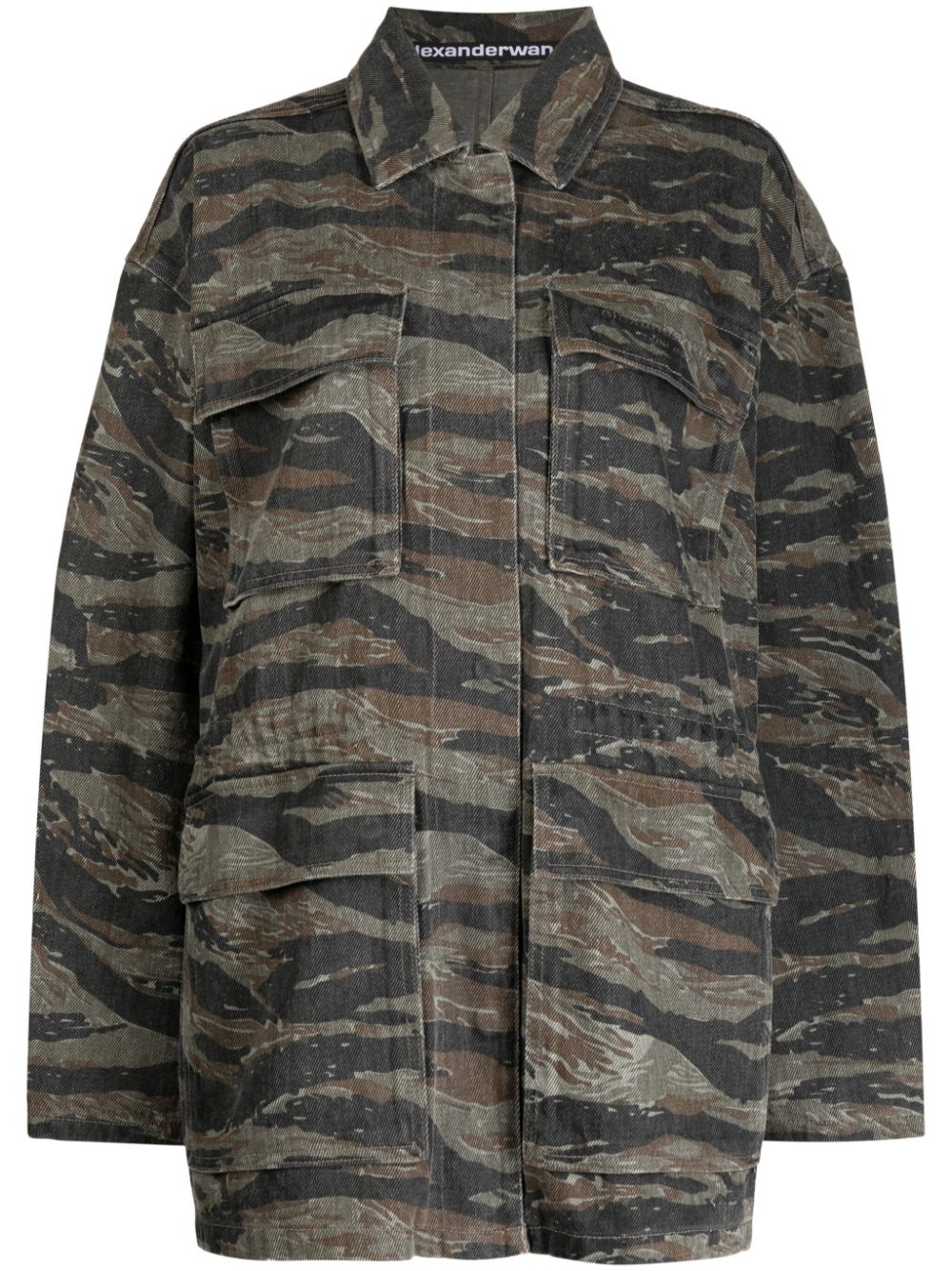 Alexander Wang camouflage-pattern denim jacket - Green von Alexander Wang