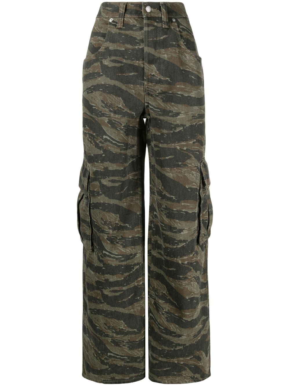 Alexander Wang camouflage-print cargo jeans - Green von Alexander Wang