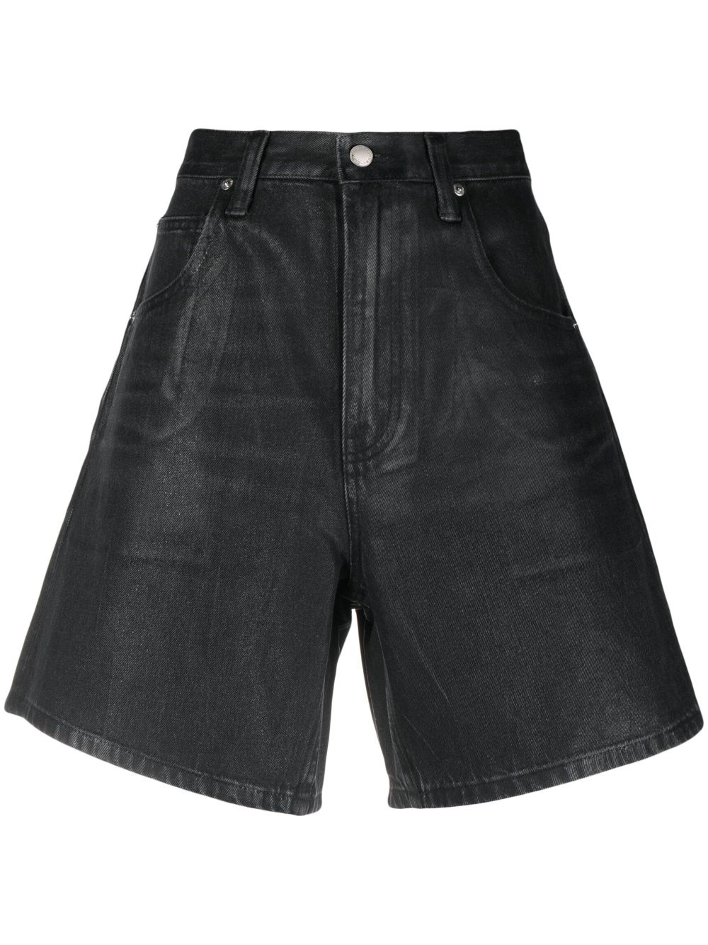 Alexander Wang coated denim shorts - Grey von Alexander Wang