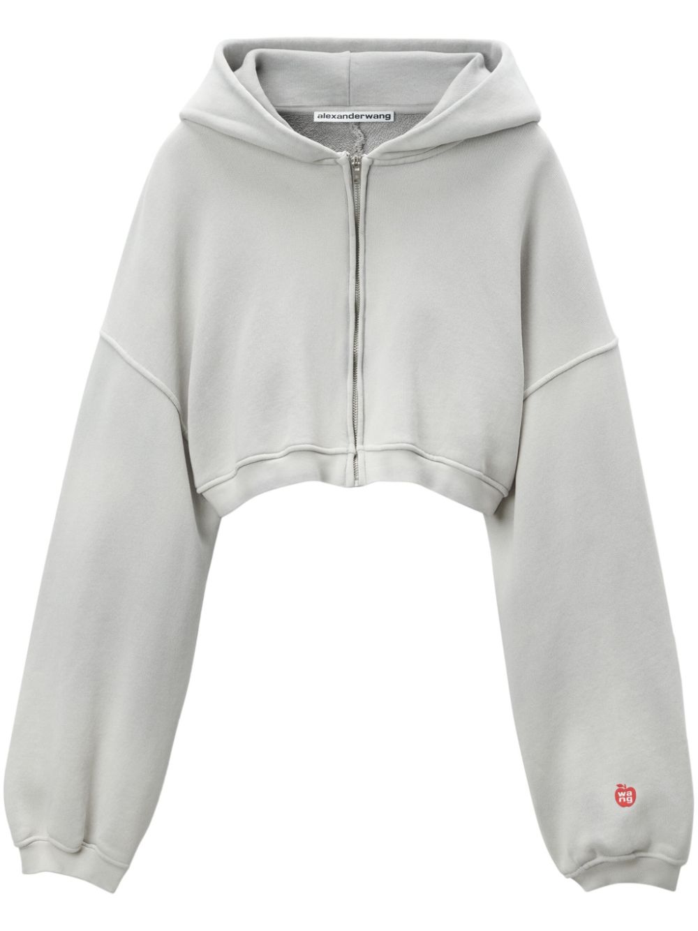 Alexander Wang cotton zip-up hoodie - Grey von Alexander Wang