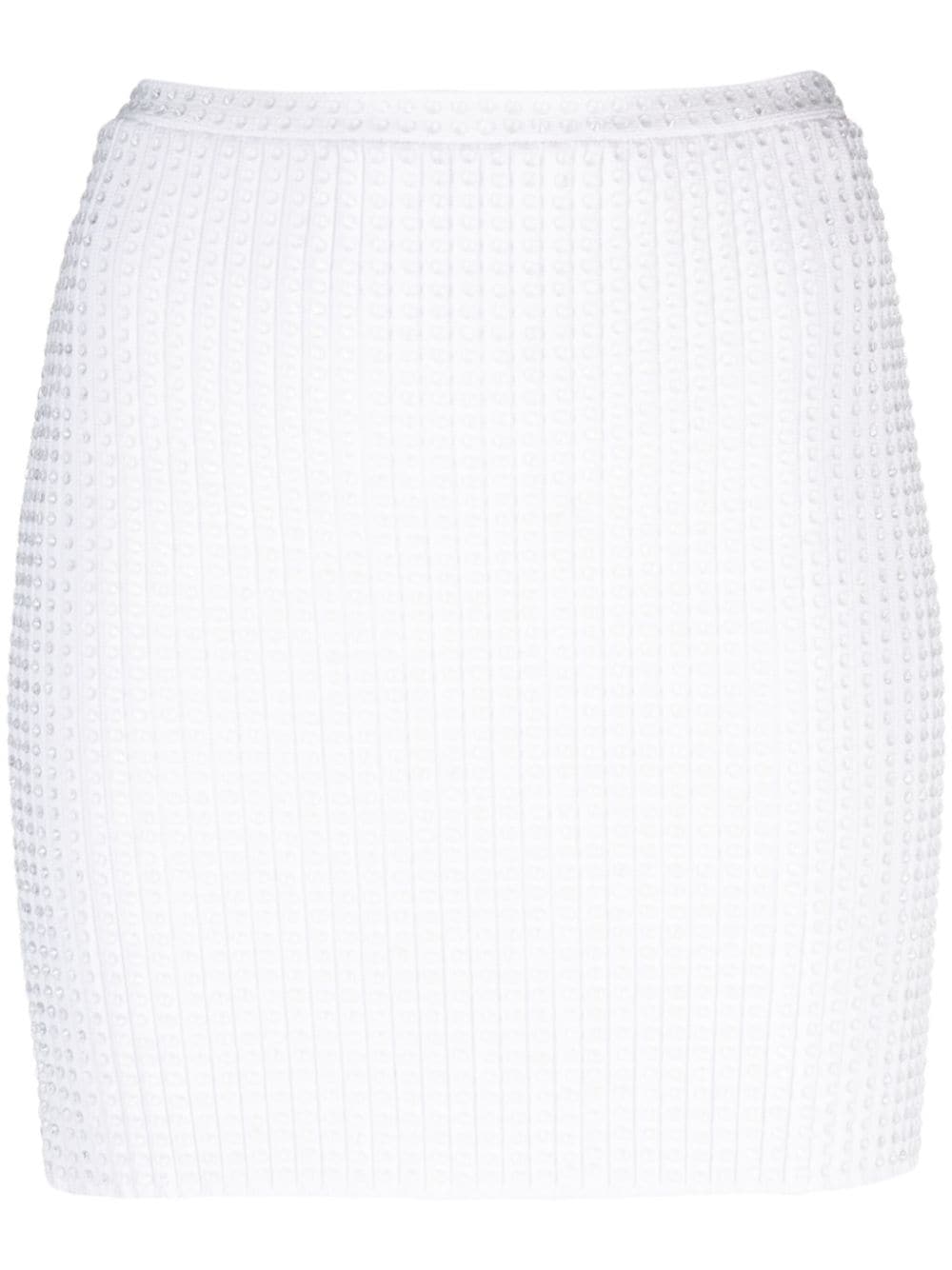 Alexander Wang crystal-embellished high-waist skirt - White von Alexander Wang