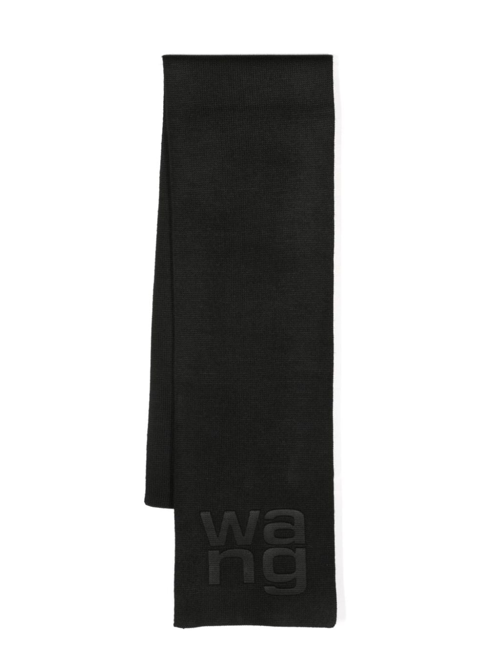 Alexander Wang debossed-logo knit scarf - Black von Alexander Wang