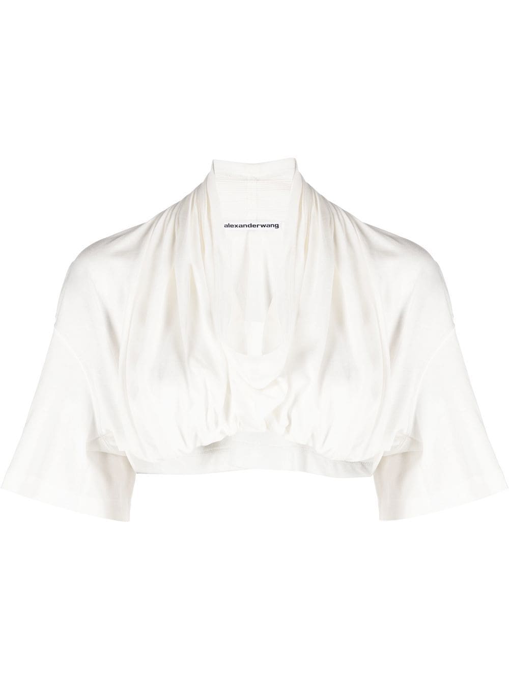 Alexander Wang draped crop top - White von Alexander Wang