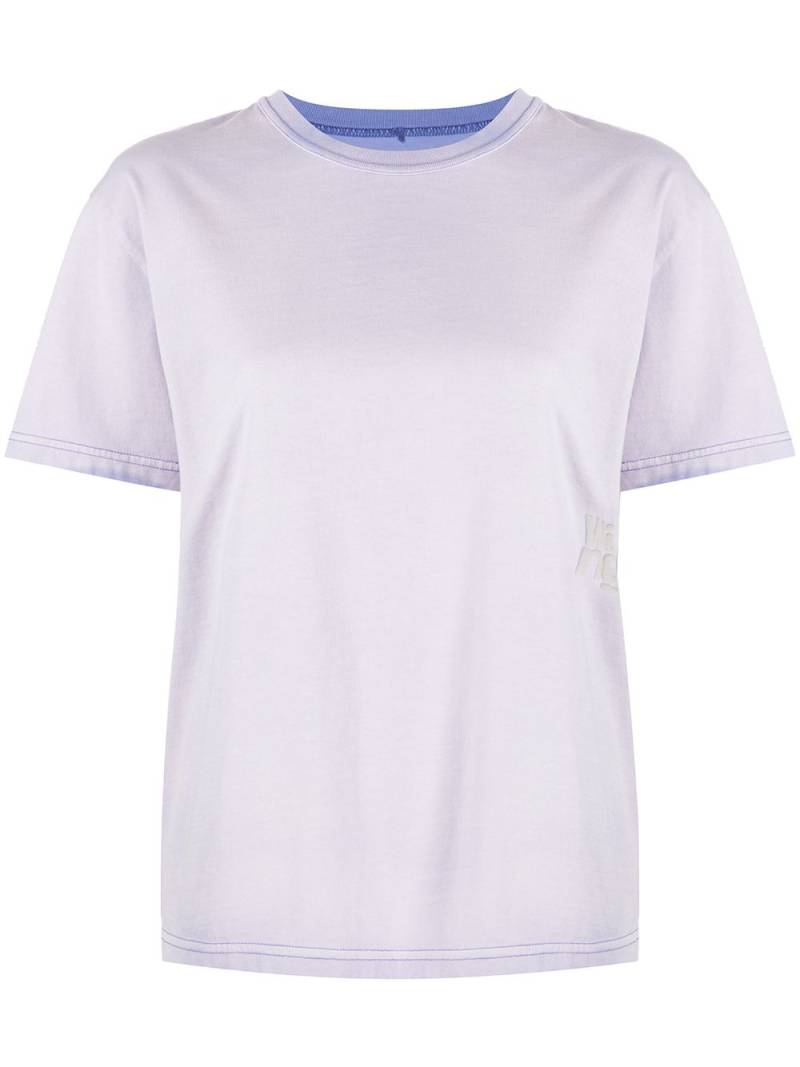 Alexander Wang embossed-logo crewneck T-shirt - Purple von Alexander Wang