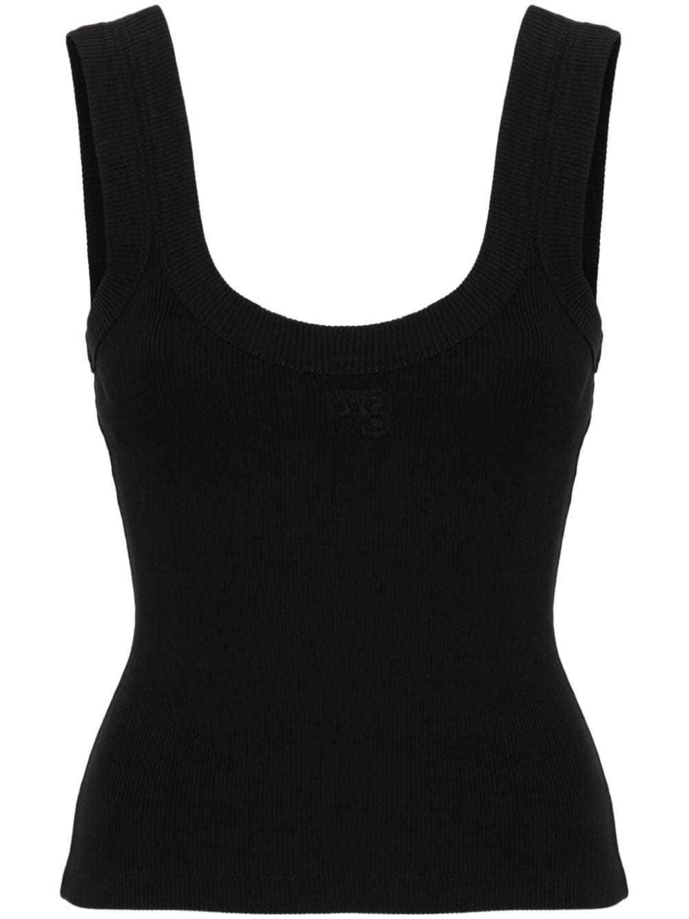 Alexander Wang embossed-logo tank top - Black von Alexander Wang