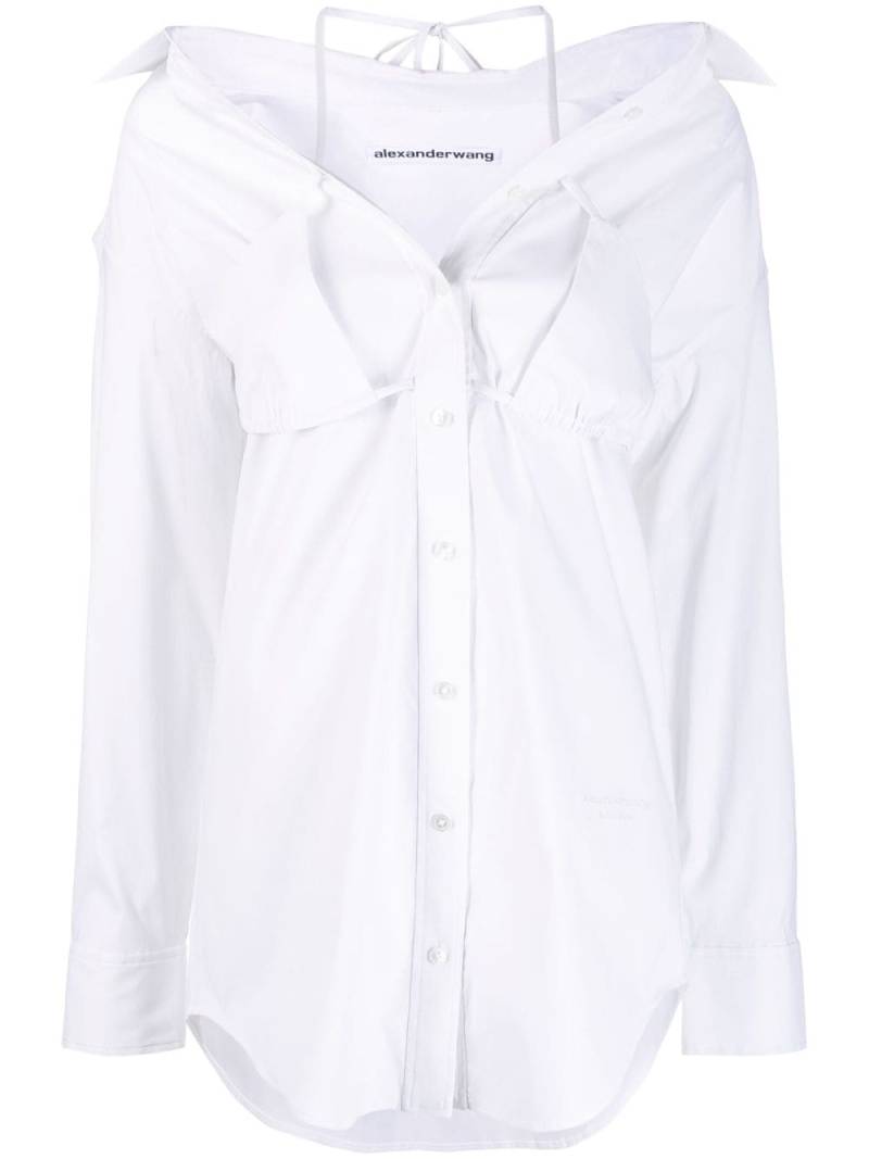 Alexander Wang layered bikini shirt - White von Alexander Wang