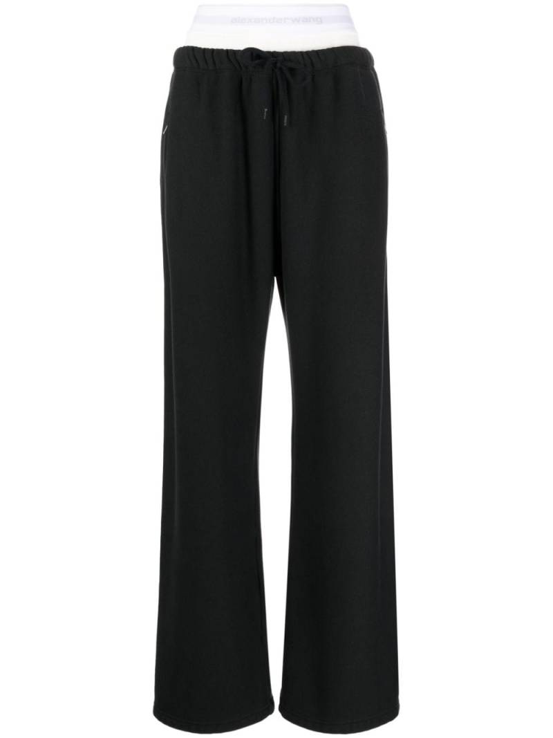 Alexander Wang layered-design cotton track pants - Black von Alexander Wang