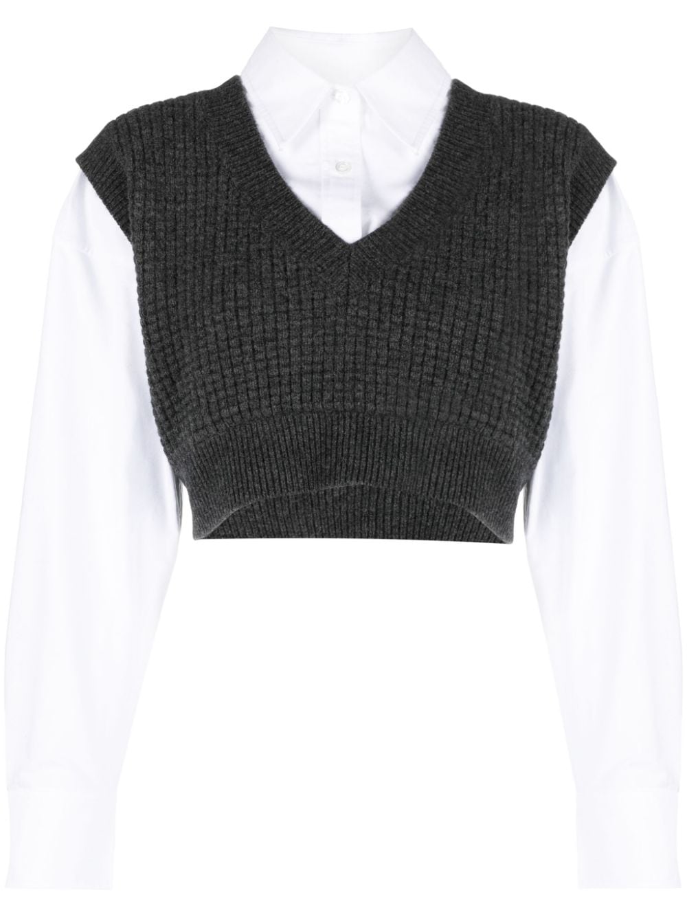 Alexander Wang layered knitted vest - Grey von Alexander Wang