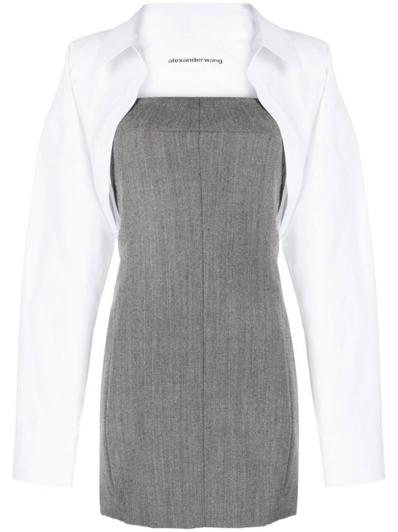 Alexander Wang layered shirt dress - White von Alexander Wang