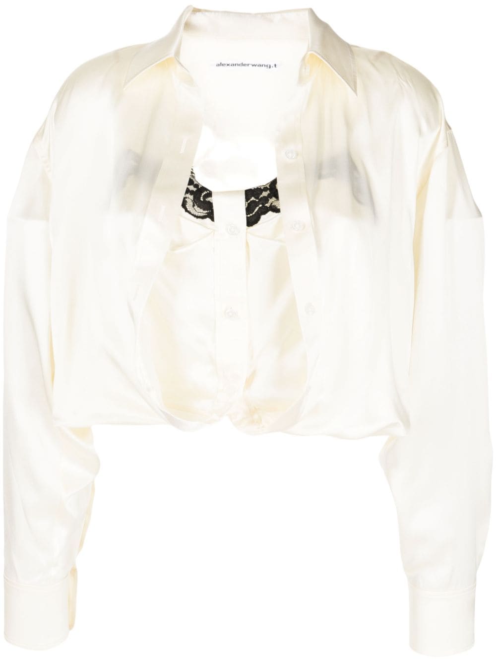 Alexander Wang layered silk shirt - White von Alexander Wang