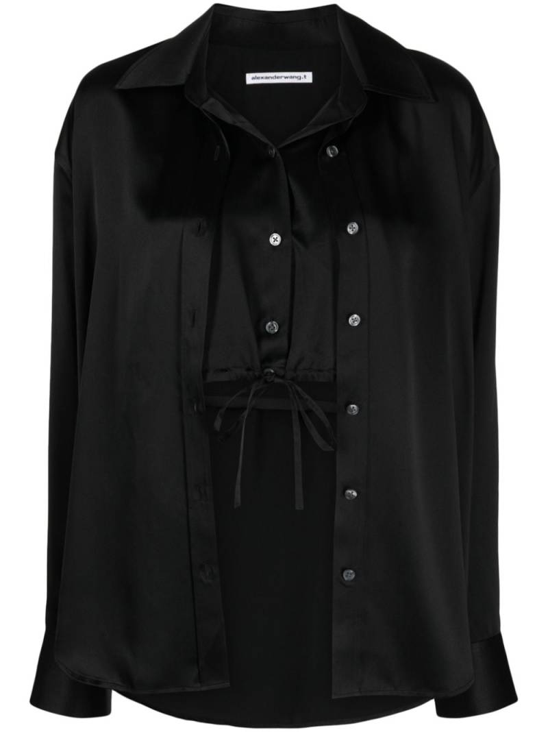 Alexander Wang layered silk shirt - Black von Alexander Wang