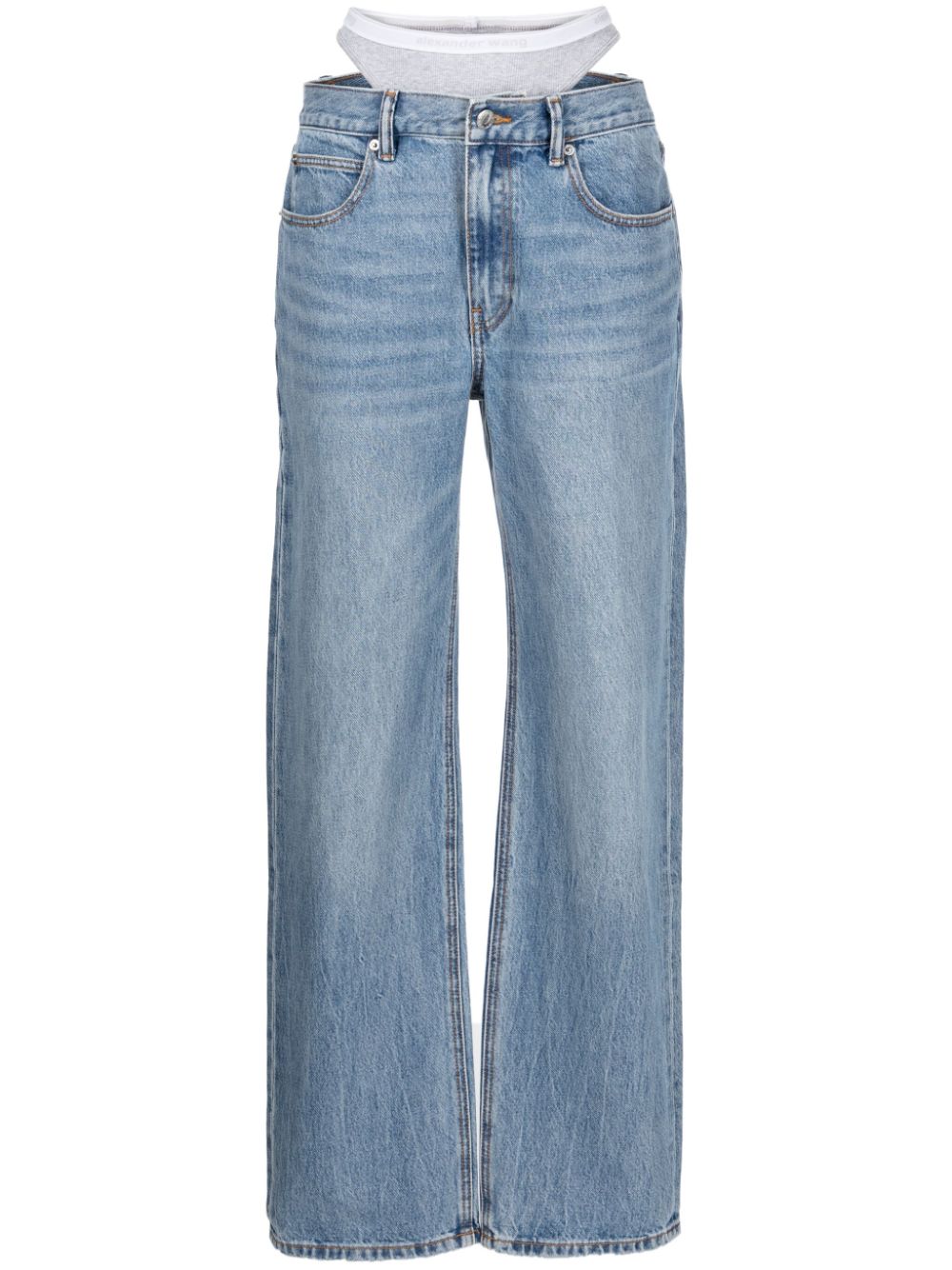 Alexander Wang layered straight-leg jeans - Blue von Alexander Wang