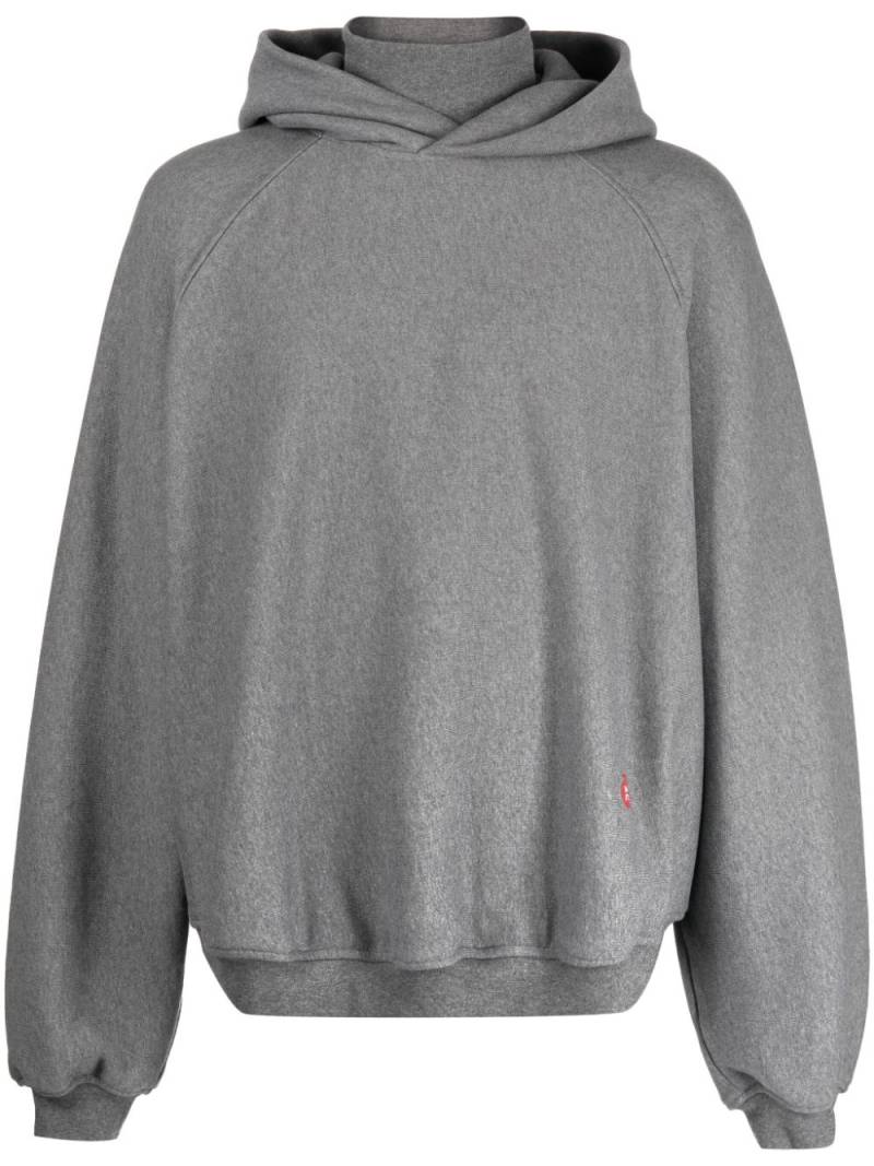 Alexander Wang logo-appliqué fine-knit hoodie - Grey von Alexander Wang