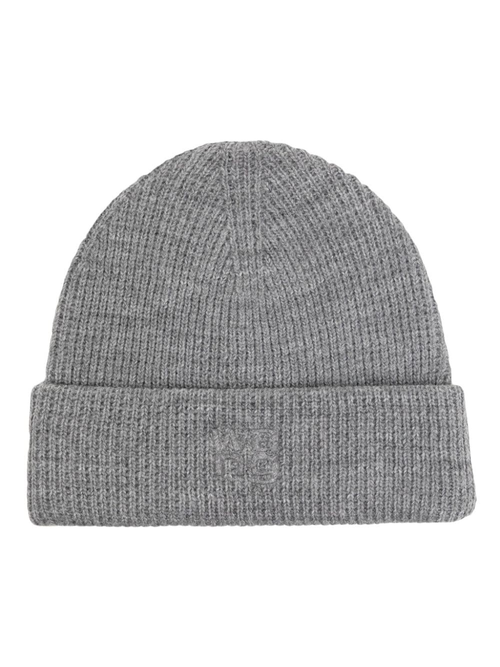 Alexander Wang logo-debossed ribbed-knit beanie - Grey von Alexander Wang