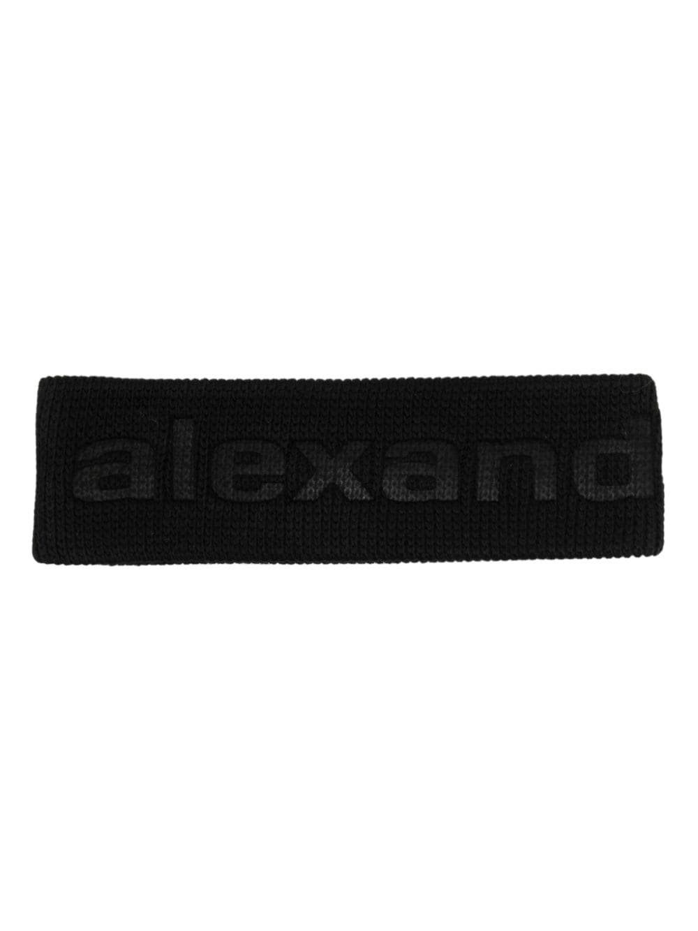 Alexander Wang logo-debossed ribbed-knit headband - Black von Alexander Wang