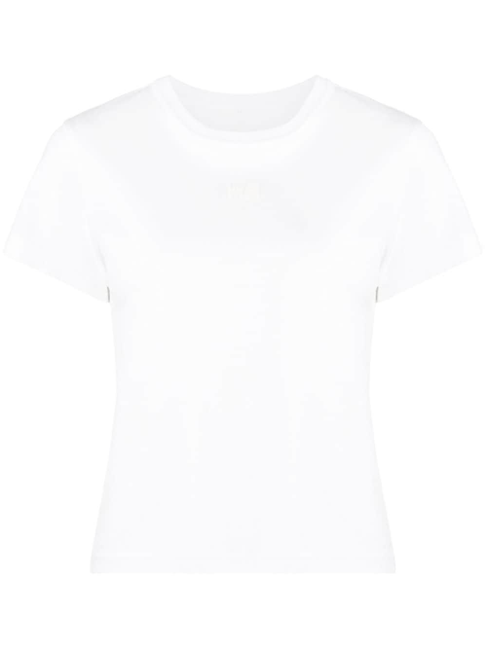 Alexander Wang logo-embossed cotton T-shirt - White von Alexander Wang