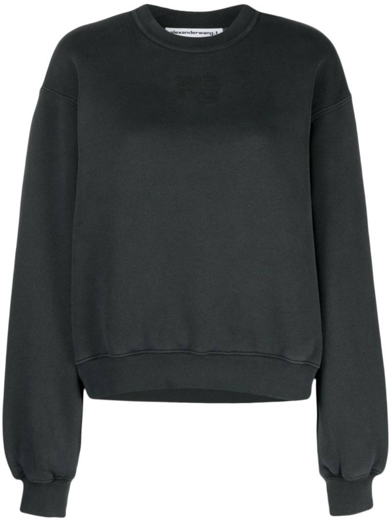 Alexander Wang logo-embossed sweatshirt - Grey von Alexander Wang