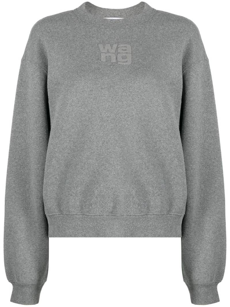 Alexander Wang glitter-effect terry sweatshirt - Grey von Alexander Wang