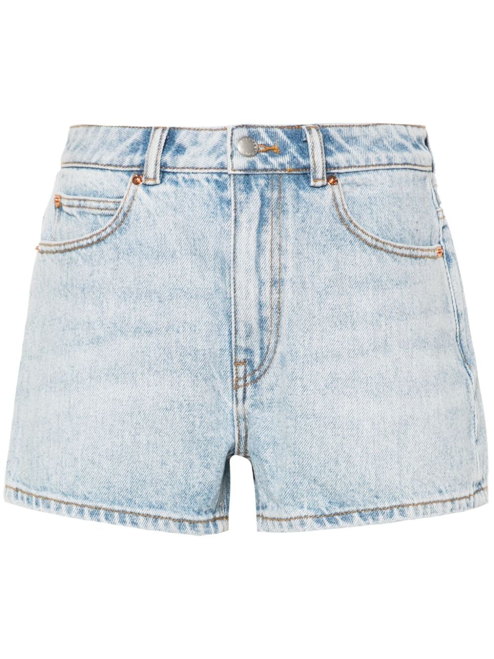 Alexander Wang logo-embroidered denim shorts - Blue von Alexander Wang