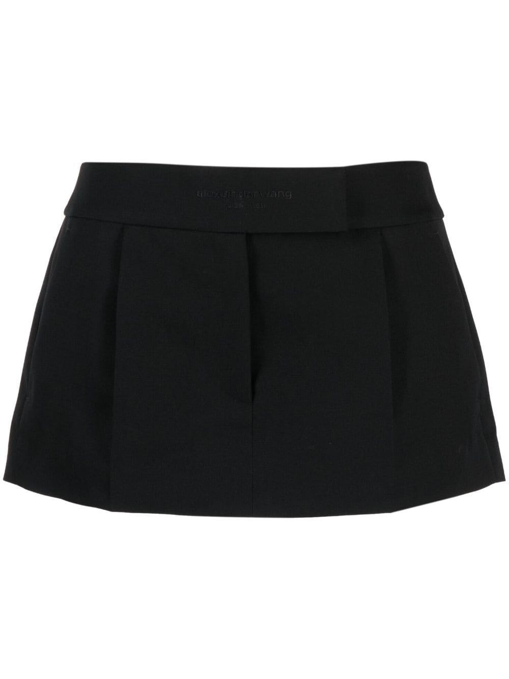 Alexander Wang logo-embroidered tailored mini skort - Black von Alexander Wang